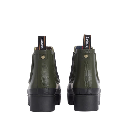 Stivaletto Donna con tomaia in gomma, modello Chelsea, con logo frontale